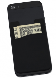 adhesive back pocket wallet holder cell phone case custom printed