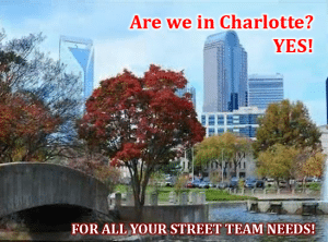 charlotte nc street team brand ambassador services for hire