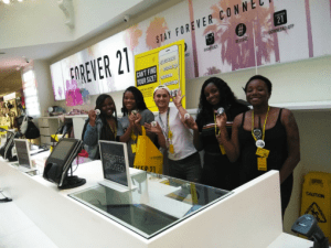 retail forever 21 location holding materials